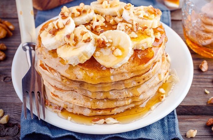 Panqueques de avena y plátano