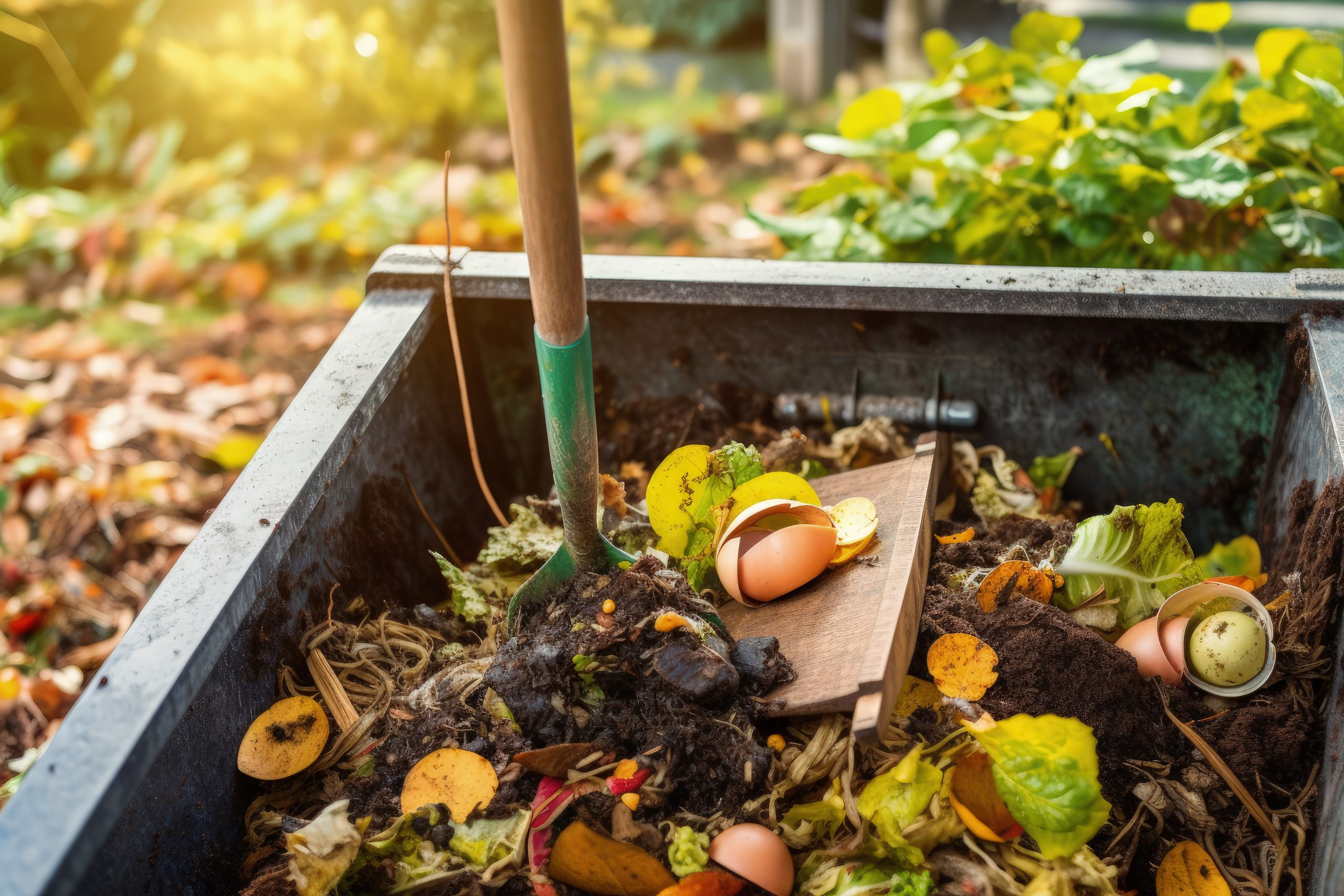 Crea un área de compostaje en tu jardín